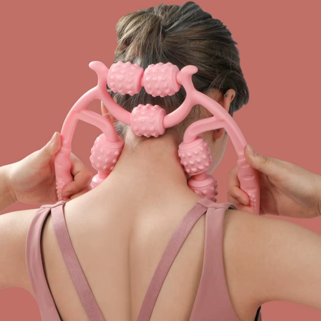 9-Wheel Leg Massager Roller Calf Muscle Relaxation Leg Beauty Device Massage Slimming Leg Ring Leg Clamp Sports Fitness Leg Clamp